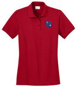 Ladies Ring Spun Pique Polo, Red